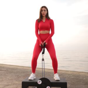 AOS Eco Pro Flywheel (Isoinertial) Antrenman ve Rehabilitasyon Sistemi 21 AOS Eco Pro ile tutamaçlı squat çekişi
